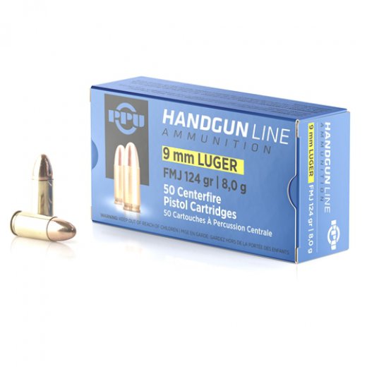 PPU 9mm Luger 124gr. Handgun Line