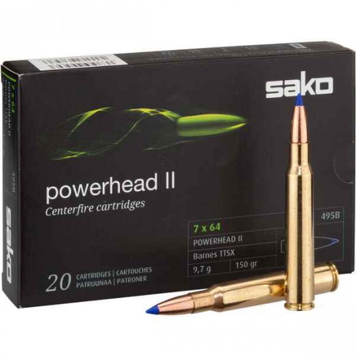 Sako7x64, Powerhead II Barners TTSX 150 grs.