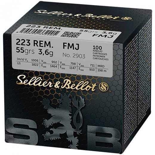 S&B.223 Rem FMJ 55grs. 100 Schuss